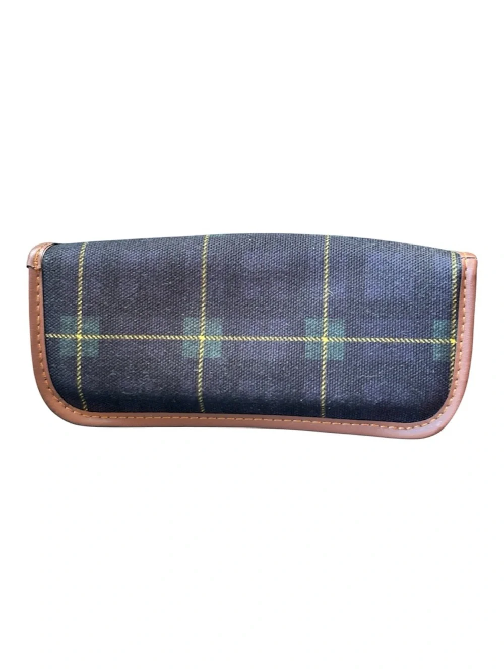 Vintage Polo Ralph Lauren Tartan Plaid Eyeglass Sunglasses Case RL Snap
